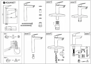Смеситель для раковины Aquanet Static Black AF330-11B 261821 чёрный матовый